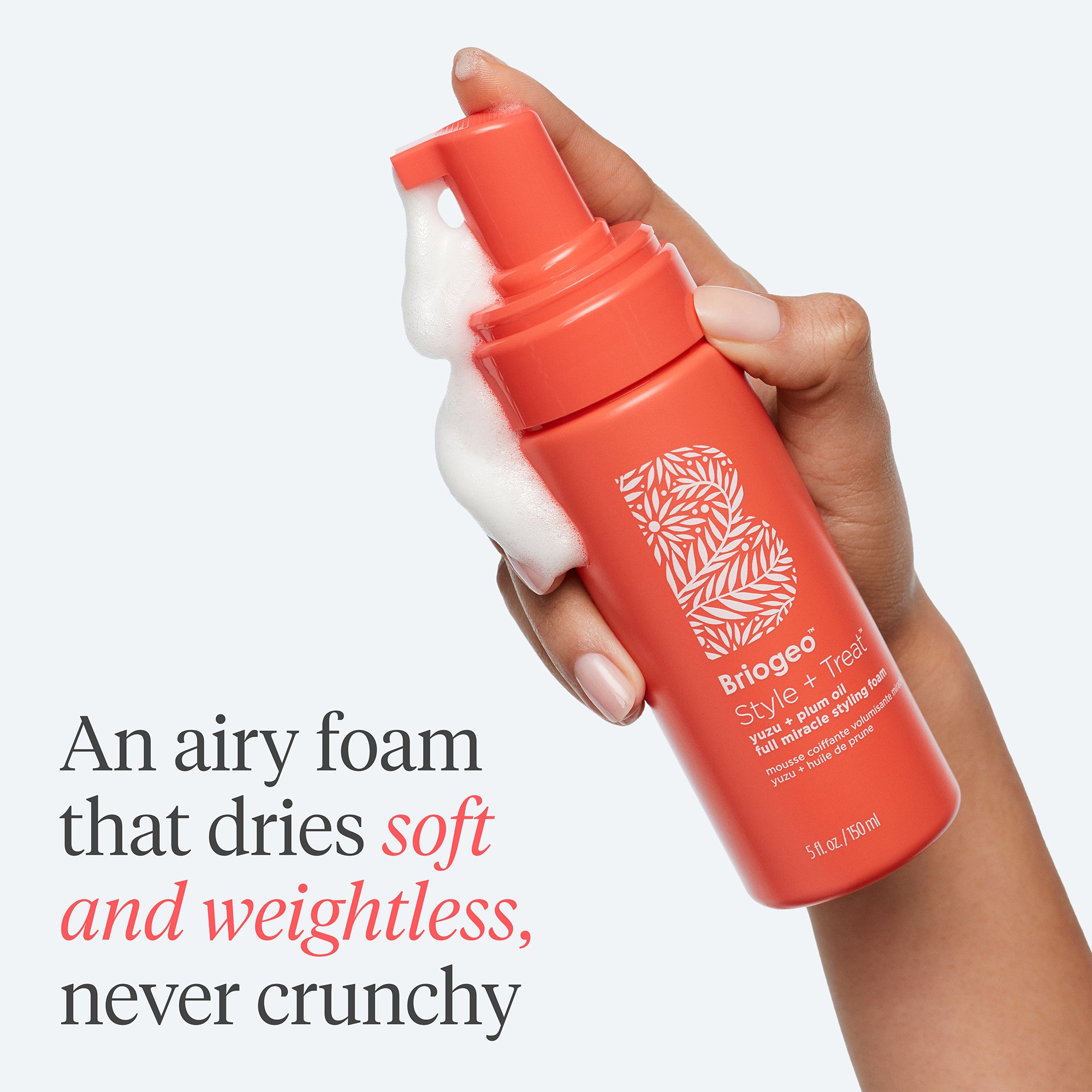 Style + Treat™ Yuzu + Plum Oil Hair Styling Texture Foam - Briogeo