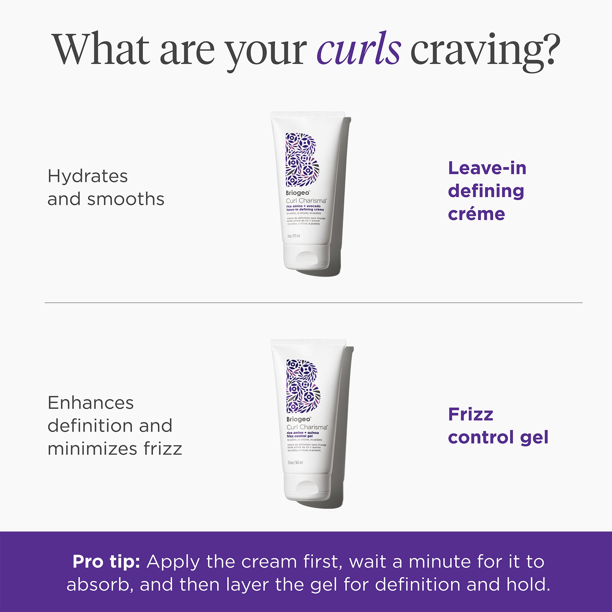 Curl Charisma™ Rice Amino + Avocado Leave-In Defining Creme - Briogeo