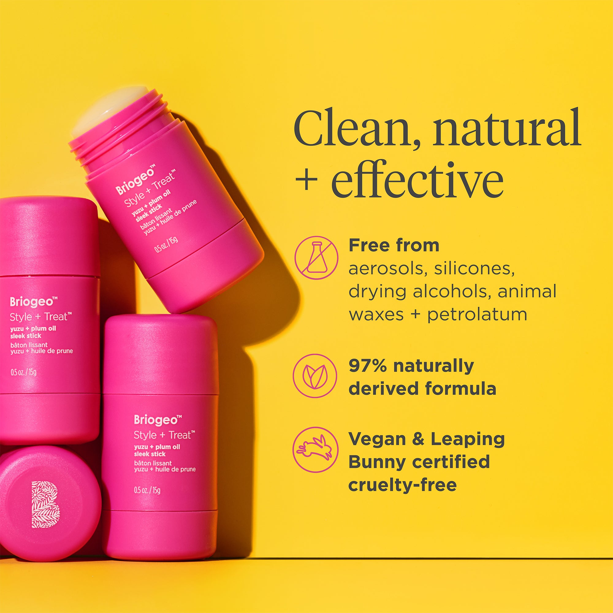 Style + Treat™ Yuzu + Plum Oil Hair Styling Sleek Stick - Briogeo